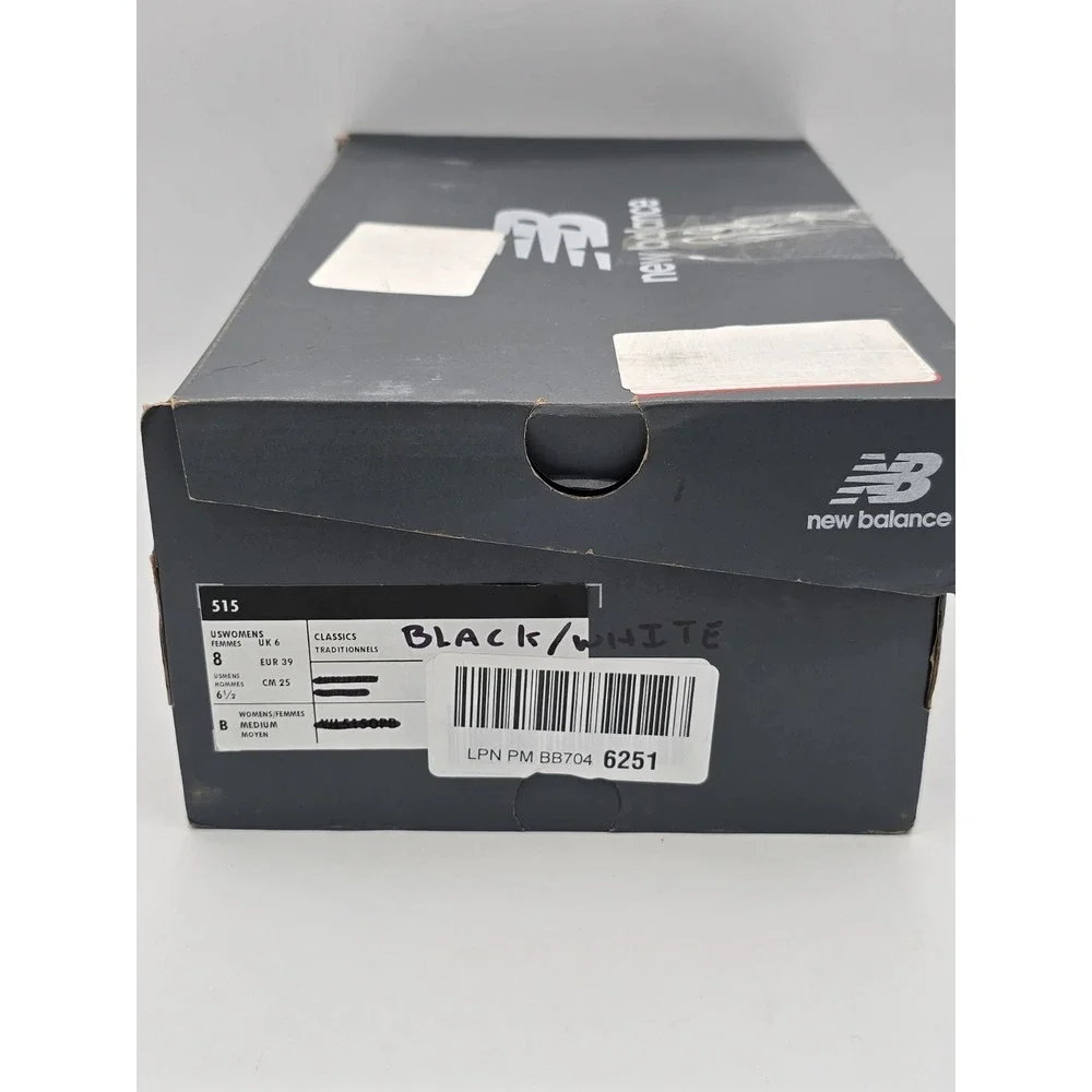 New Balance® Women's 8 M Classics 515 v3 Running Shoes in Black/White - Used -VG